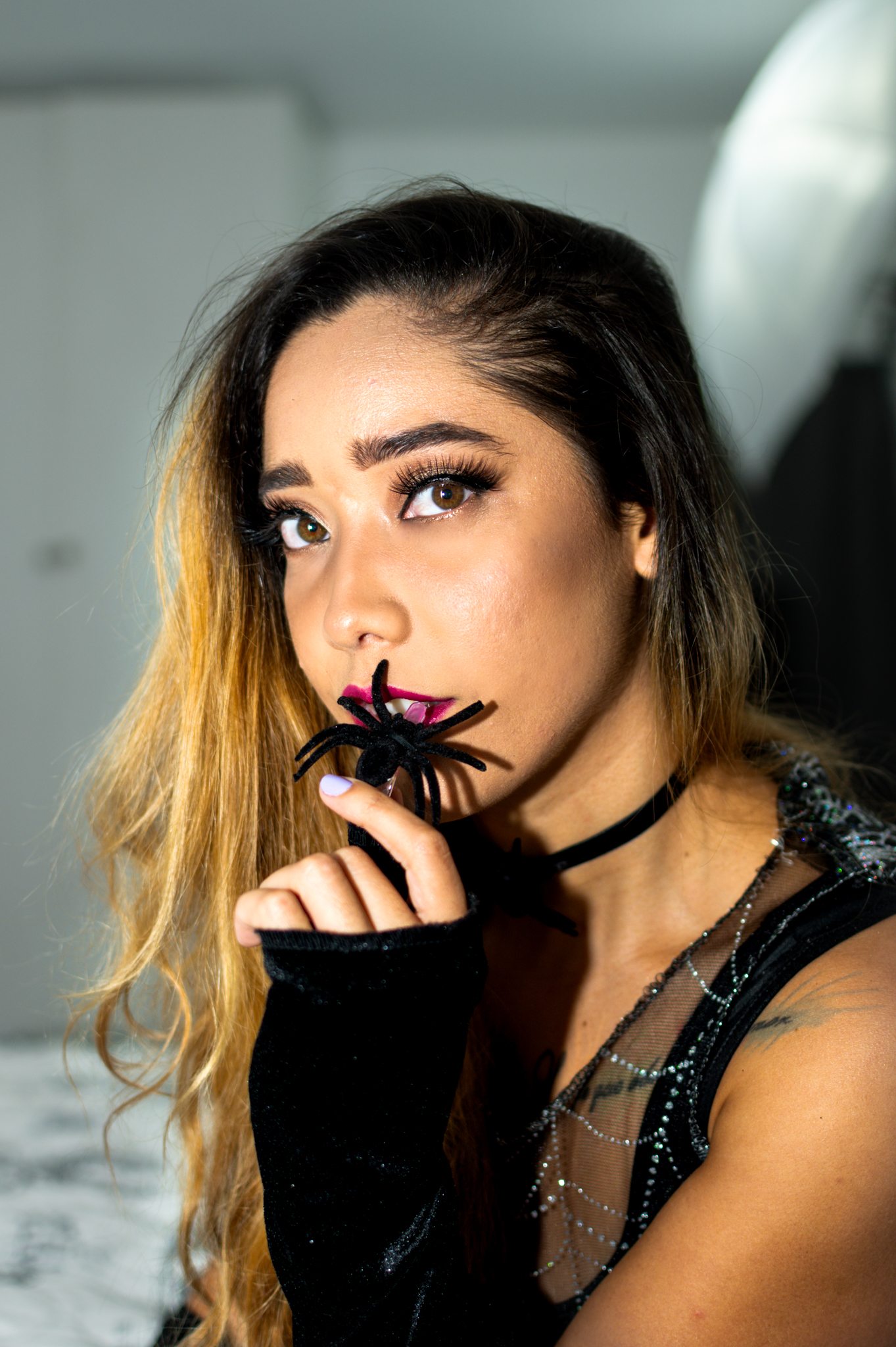 Close portrait with dramatic styling